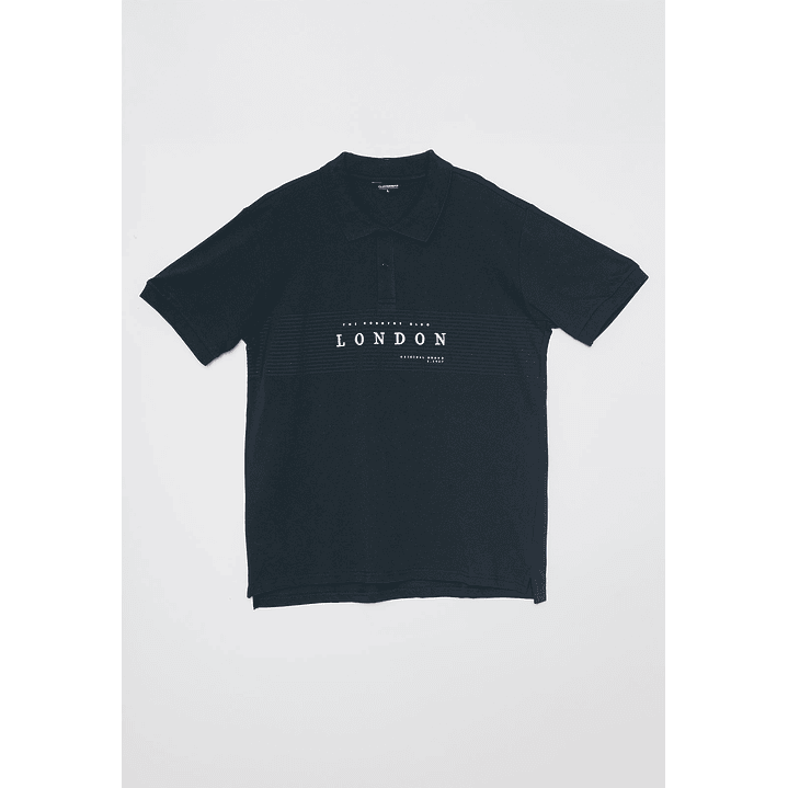 Polera Bordado London Hombre Gris Familyshop 1