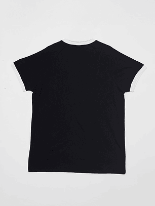 Polera College Raglan Hombre Negro Familyshop