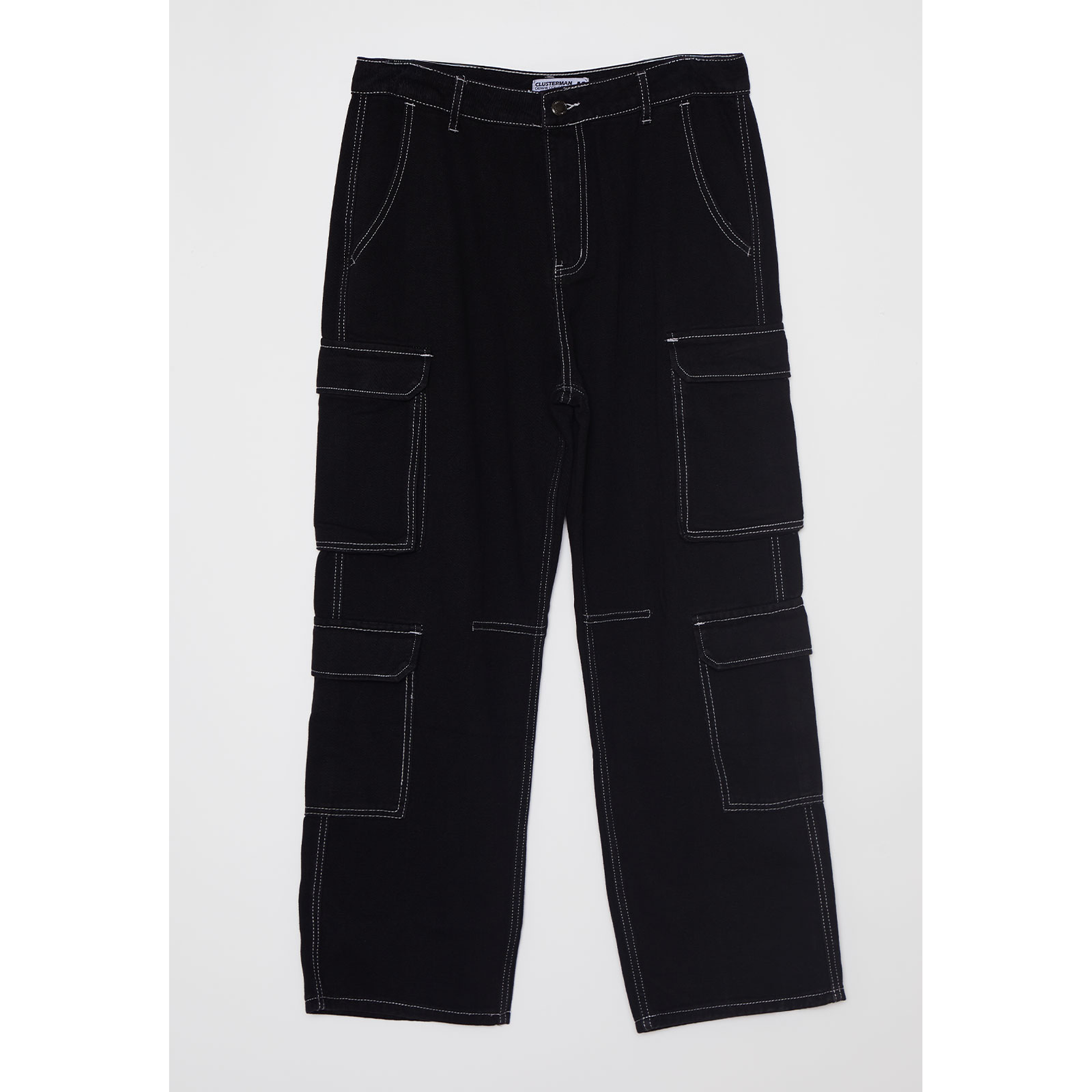 Jeans Cargo Contraste Hombre Negro Familyshop 1