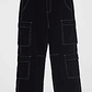 Jeans Cargo Contraste Hombre Negro Familyshop - Miniatura 1