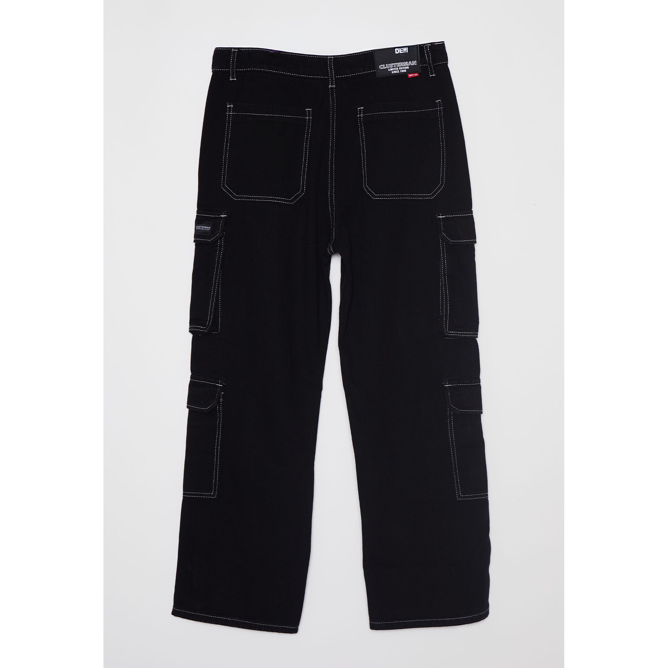 Jeans Cargo Contraste Hombre Negro Familyshop 2