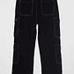 Jeans Cargo Contraste Hombre Negro Familyshop - Miniatura 2