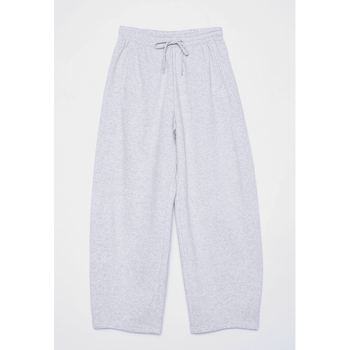 Pantalón Buzo Barrel Mujer Gris Familyshop 1