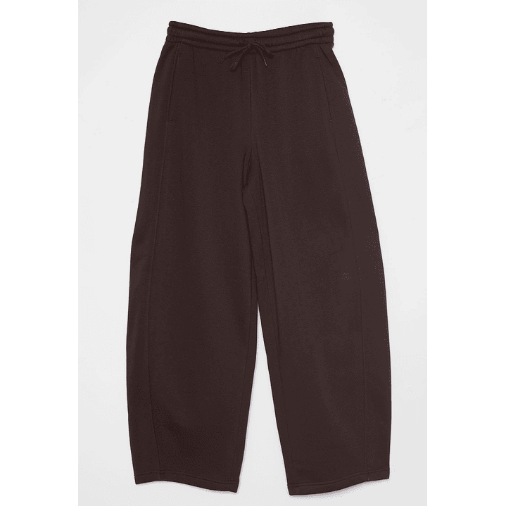 Pantalón Buzo Barrel Mujer Café Familyshop 1