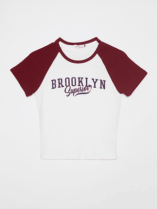 Polera Bicolor Brooklyn Mujer Crudo Familyshop