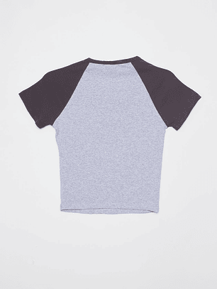 Polera Bicolor Montpellier Mujer Gris Familyshop