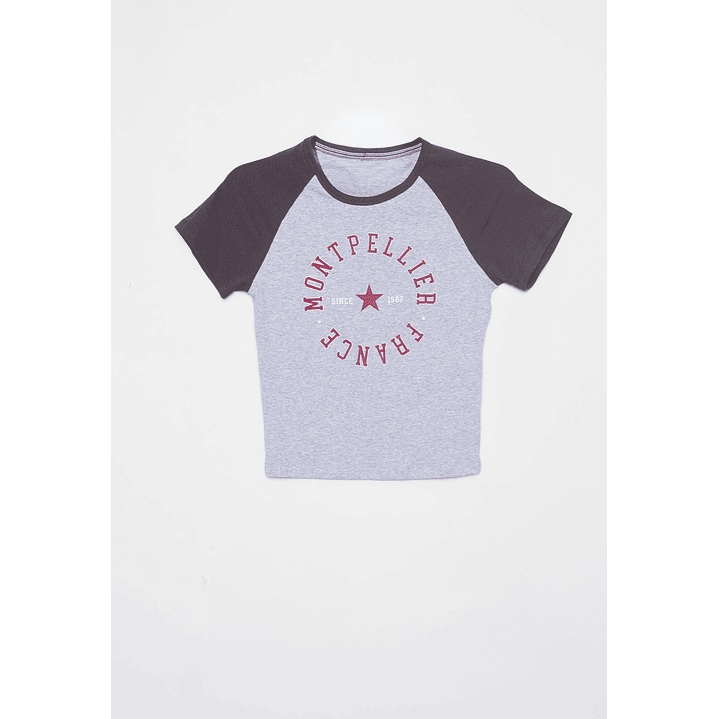 Polera Bicolor Montpellier Mujer Gris Familyshop 1