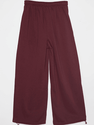Pantalón Buzo Baggy Mujer Burdeo Familyshop