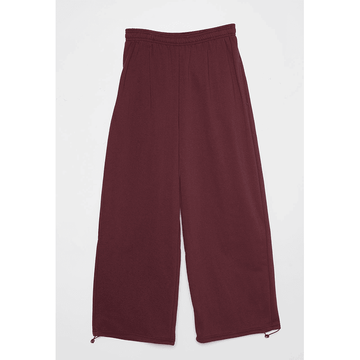 Pantalón Buzo Baggy Mujer Burdeo Familyshop 1