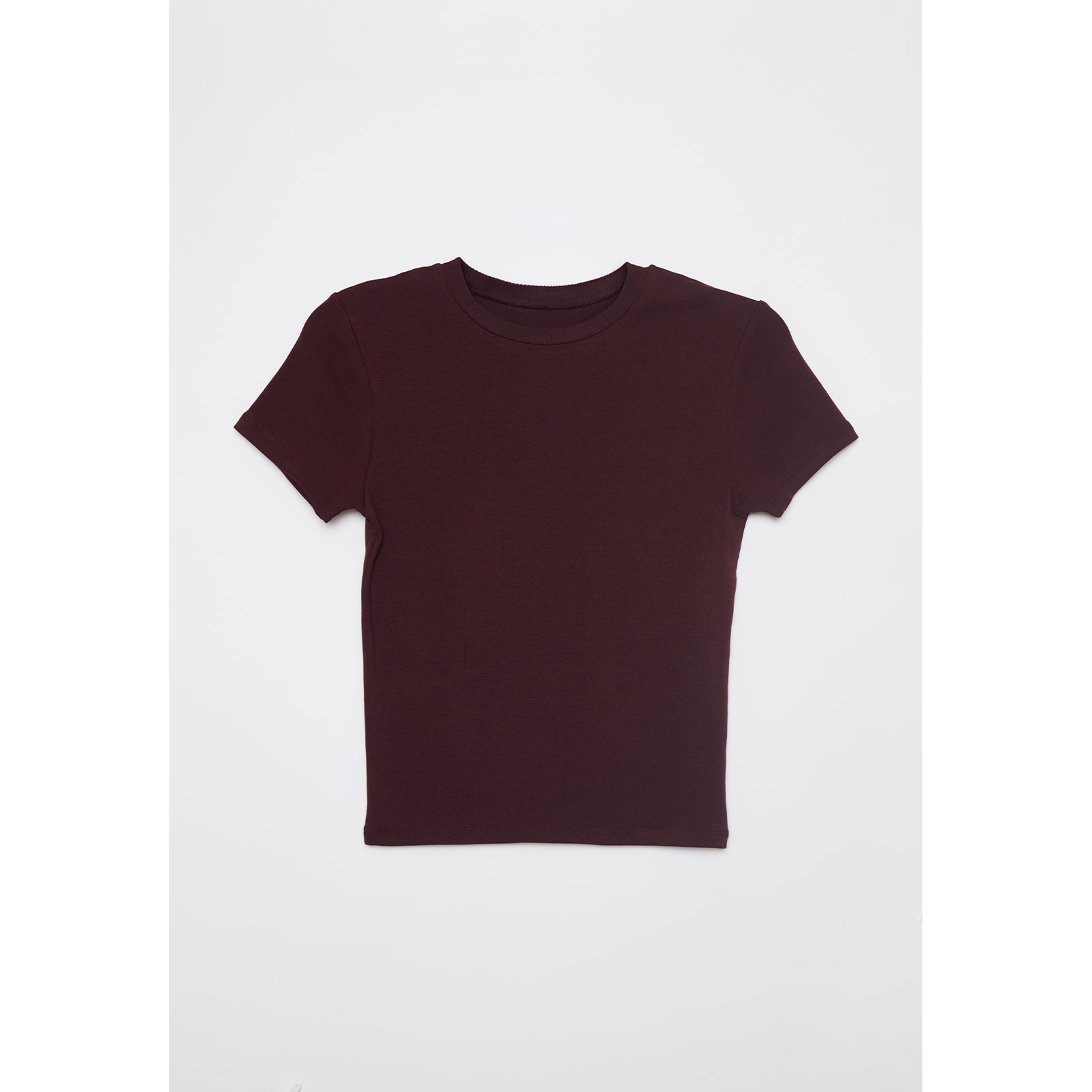 Polera Basic Mujer Burdeo Familyshop 1