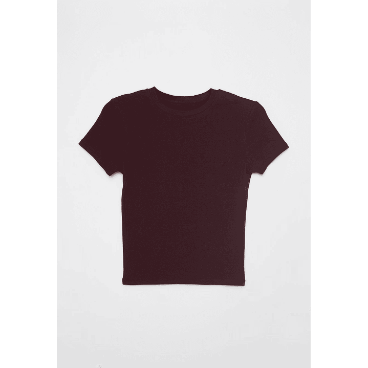 Polera Basic Mujer Burdeo Familyshop 1