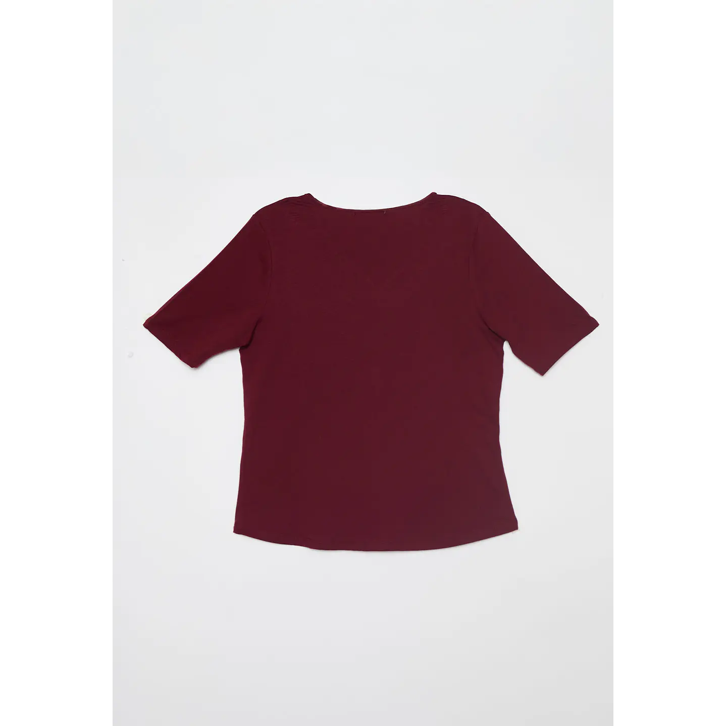 Polera Escocesa Mujer Burdeo Familyshop 5
