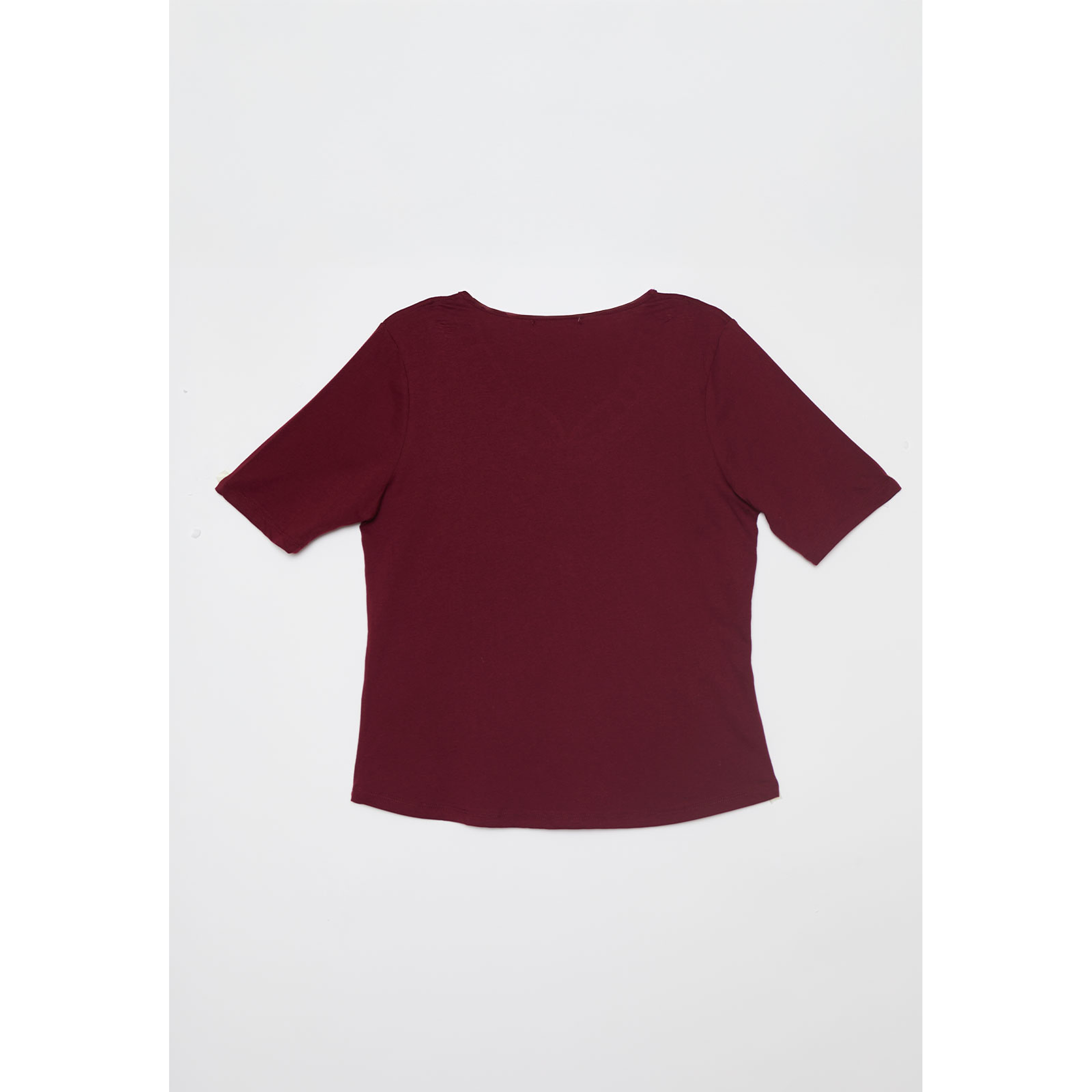 Polera Escocesa Mujer Burdeo Familyshop 2