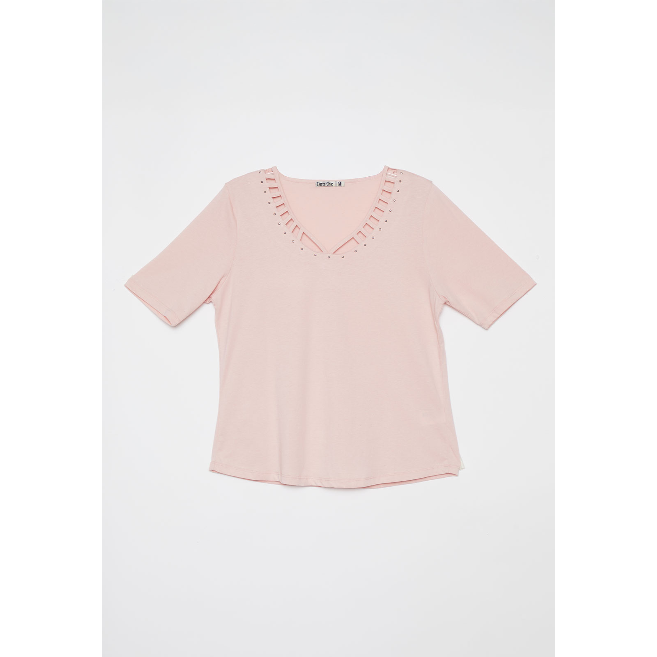 Polera Escocesa Mujer Rosado Familyshop 1