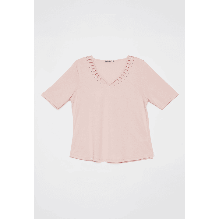 Polera Escocesa Mujer Rosado Familyshop 1