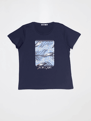 Polera Blue Flow Mujer Azul Familyshop