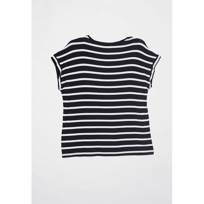 Polera Rayada Mujer Negro Familyshop 2