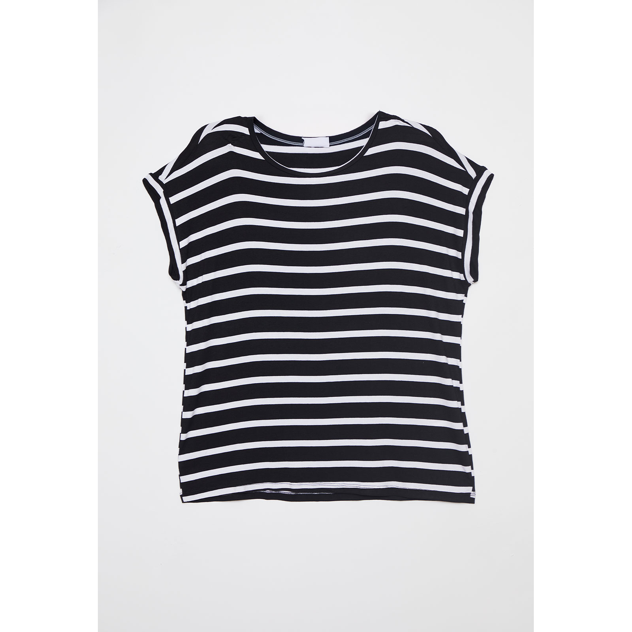 Polera Rayada Mujer Negro Familyshop 1