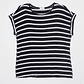 Polera Rayada Mujer Negro Familyshop - Miniatura 1