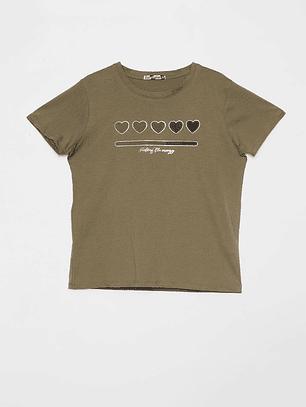 Polera Silver Heart Mujer Verde Familyshop