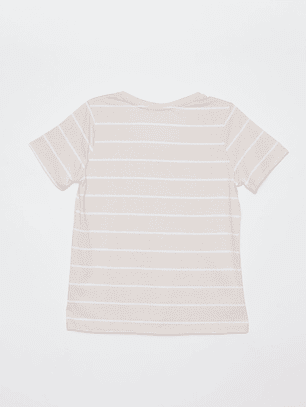 Polera Rayada Mujer Beige Familyshop