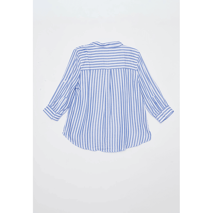 Blusa Rayada Mujer Celeste Familyshop 2