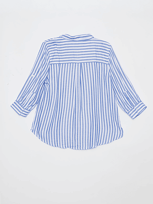 Blusa Rayada Mujer Celeste Familyshop