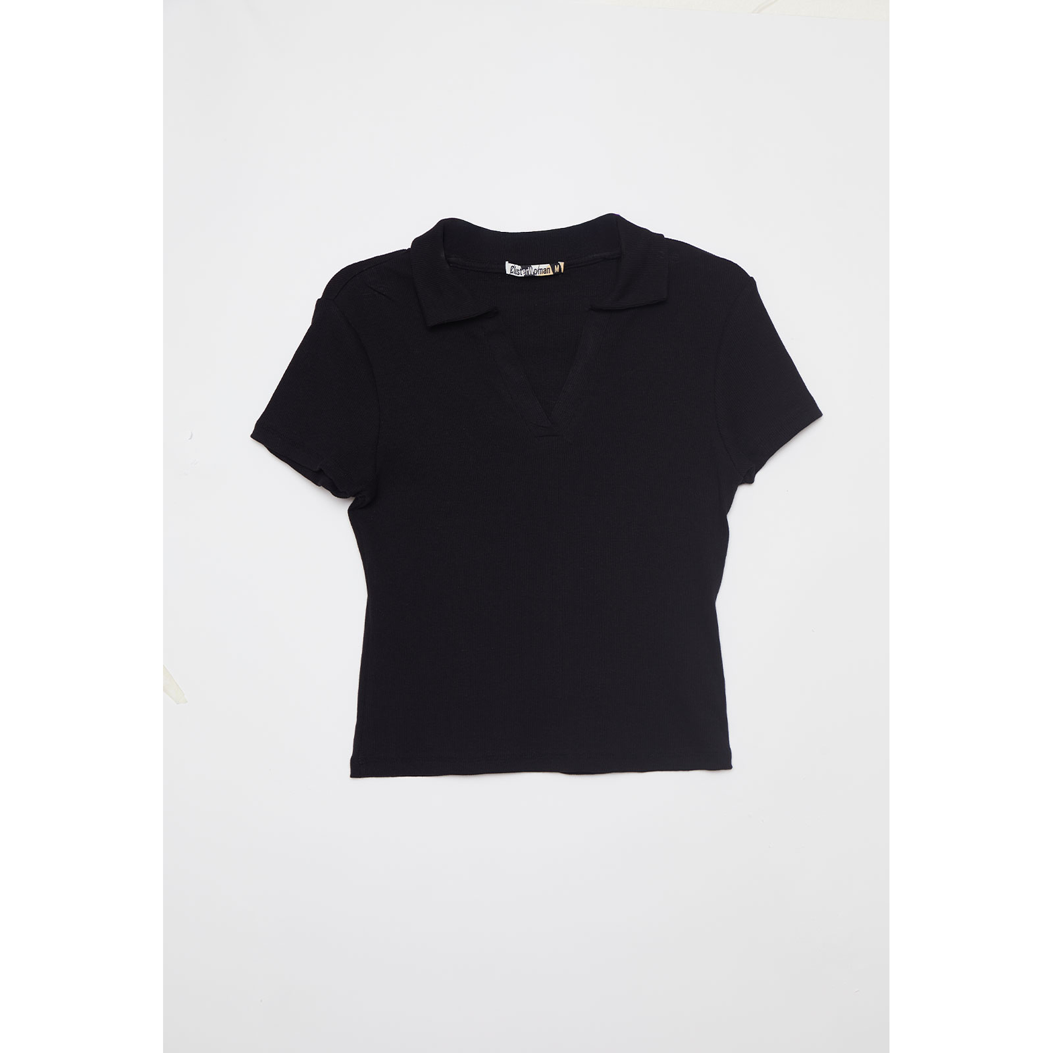 Polera Cuello Mujer Negro Familyshop 1
