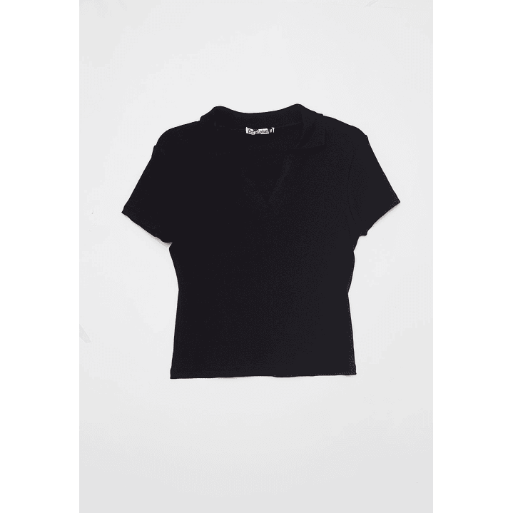 Polera Cuello Mujer Negro Familyshop 1