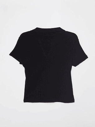Polera Cuello Mujer Negro Familyshop