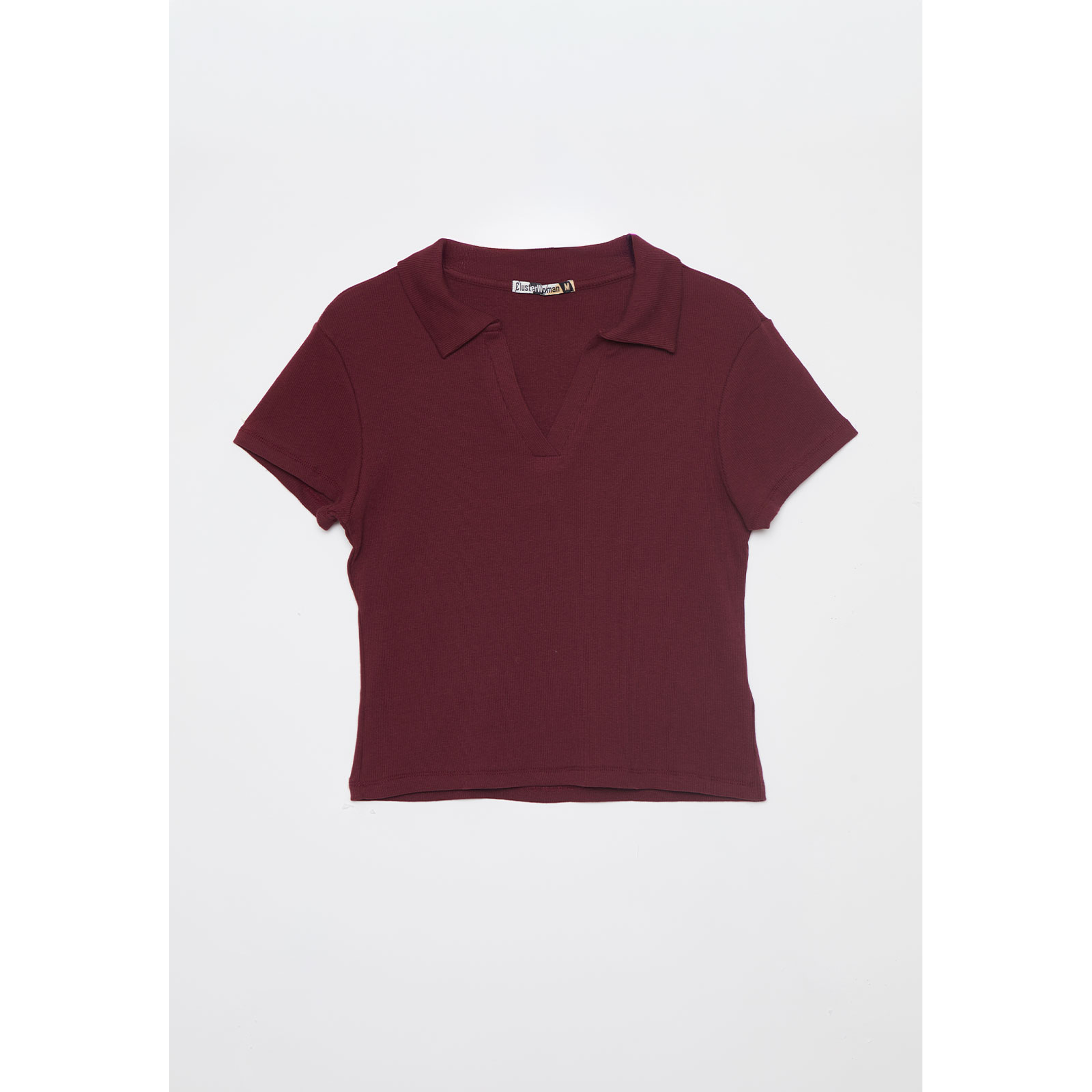 Polera Cuello Mujer Burdeo Familyshop 1