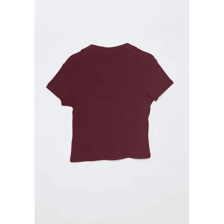 Polera Cuello Mujer Burdeo Familyshop 2