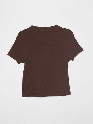 Polera Cuello Mujer Café Familyshop
