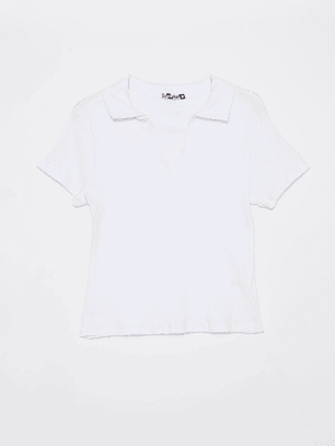 Polera Cuello Mujer Blanco Familyshop