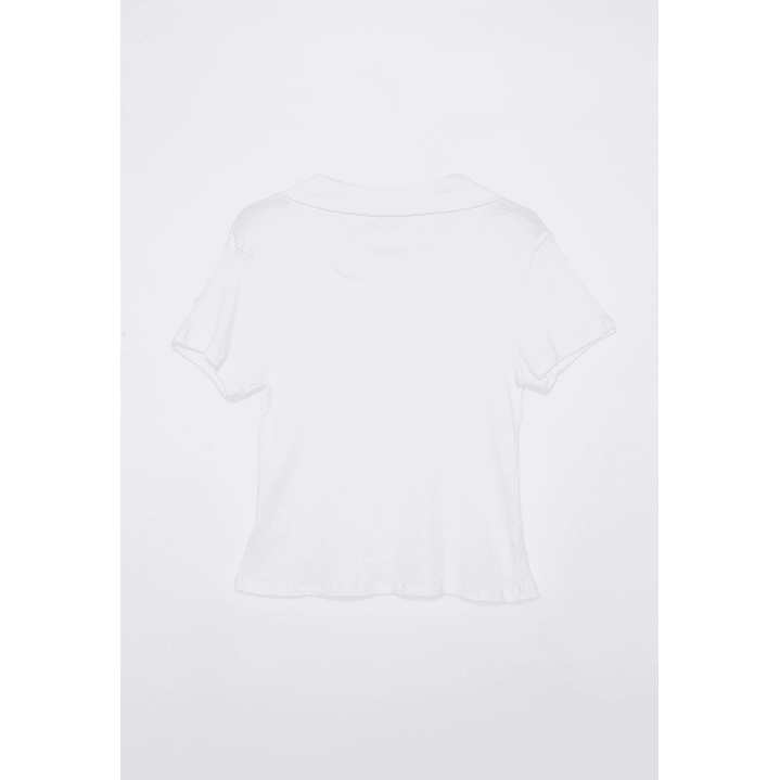 Polera Cuello Mujer Blanco Familyshop 2