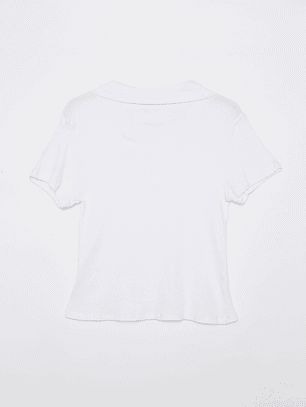 Polera Cuello Mujer Blanco Familyshop