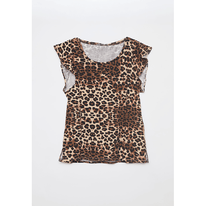 Polera Leopard Mujer Café Familyshop 1