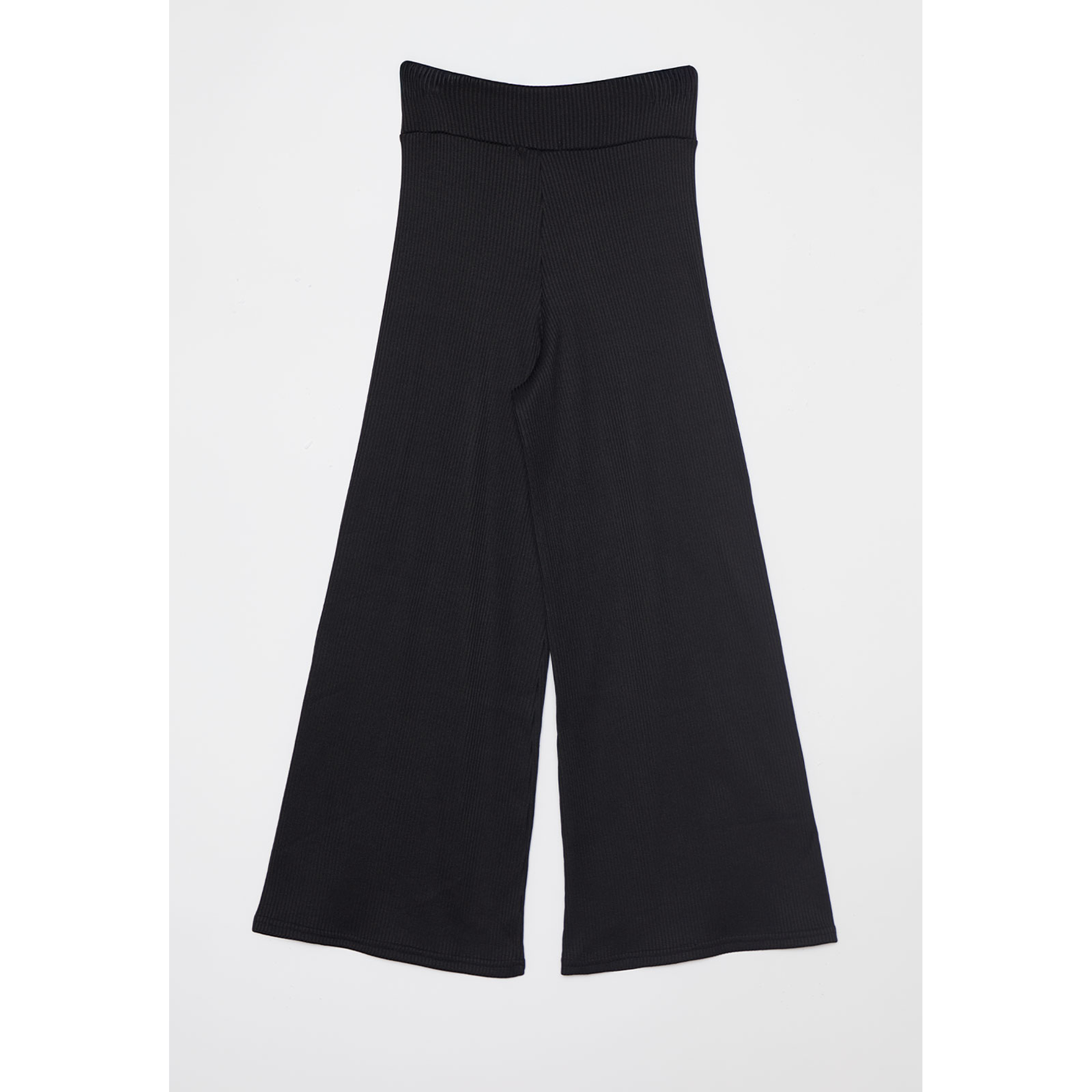 Pantalón Wide Leg Tejido Mujer Negro Familyshop 2