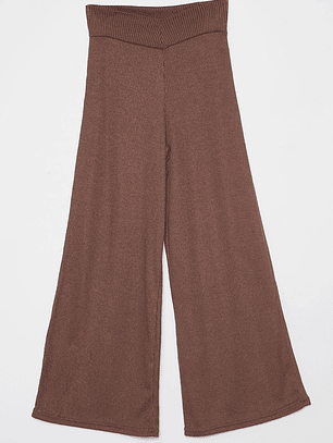 Pantalón Wide Leg Mujer Café Familyshop