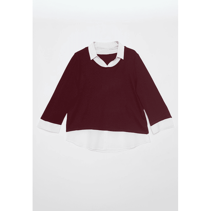 Sweater Chic Mujer Burdeo Familyshop 1