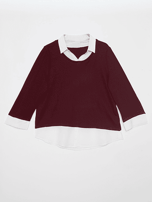 Sweater Chic Mujer Burdeo Familyshop