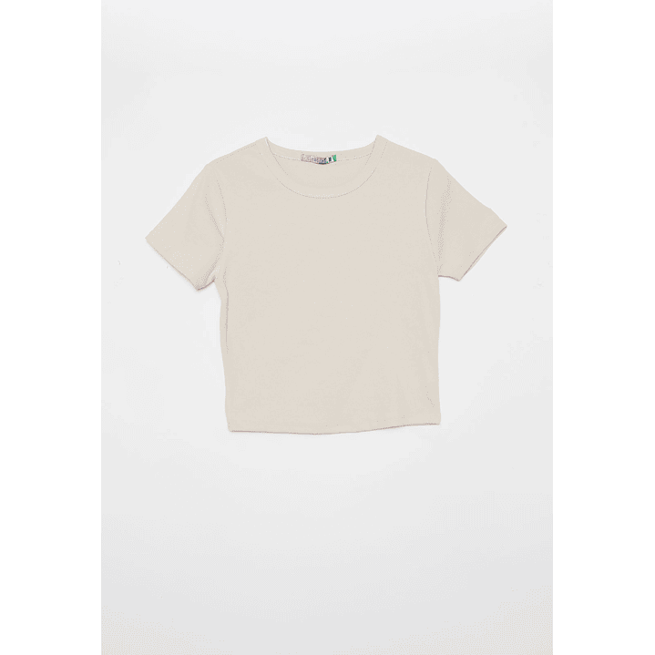 Polera Clásica Mujer Beige Familyshop 1