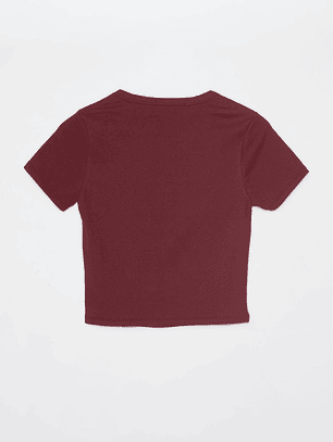 Polera Clásica Mujer Burdeo Familyshop