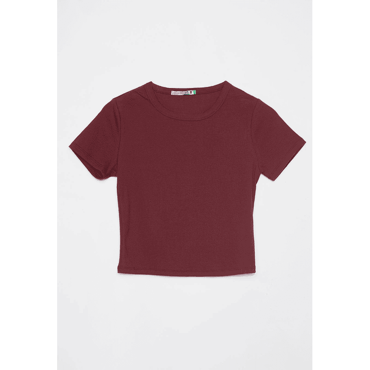 Polera Clásica Mujer Burdeo Familyshop 1
