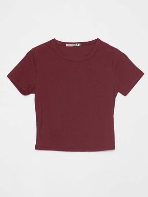 Polera Clásica Mujer Burdeo Familyshop