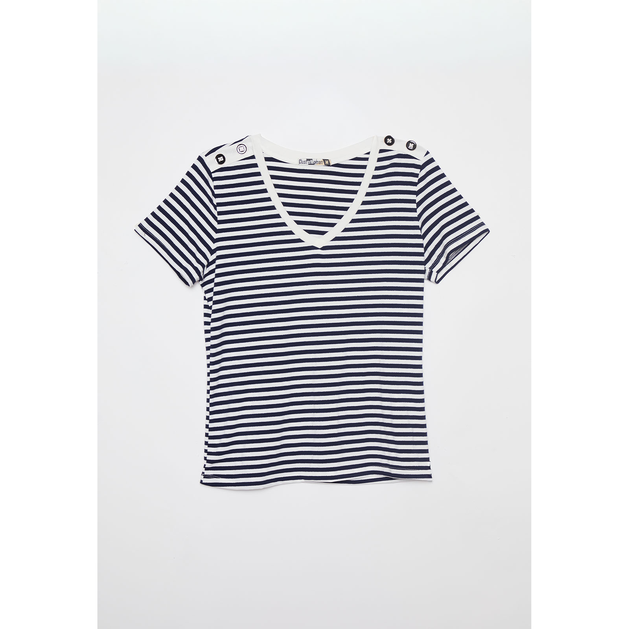 Polera Rayada Mujer Azul Familyshop 1