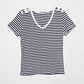 Polera Rayada Mujer Azul Familyshop - Miniatura 1