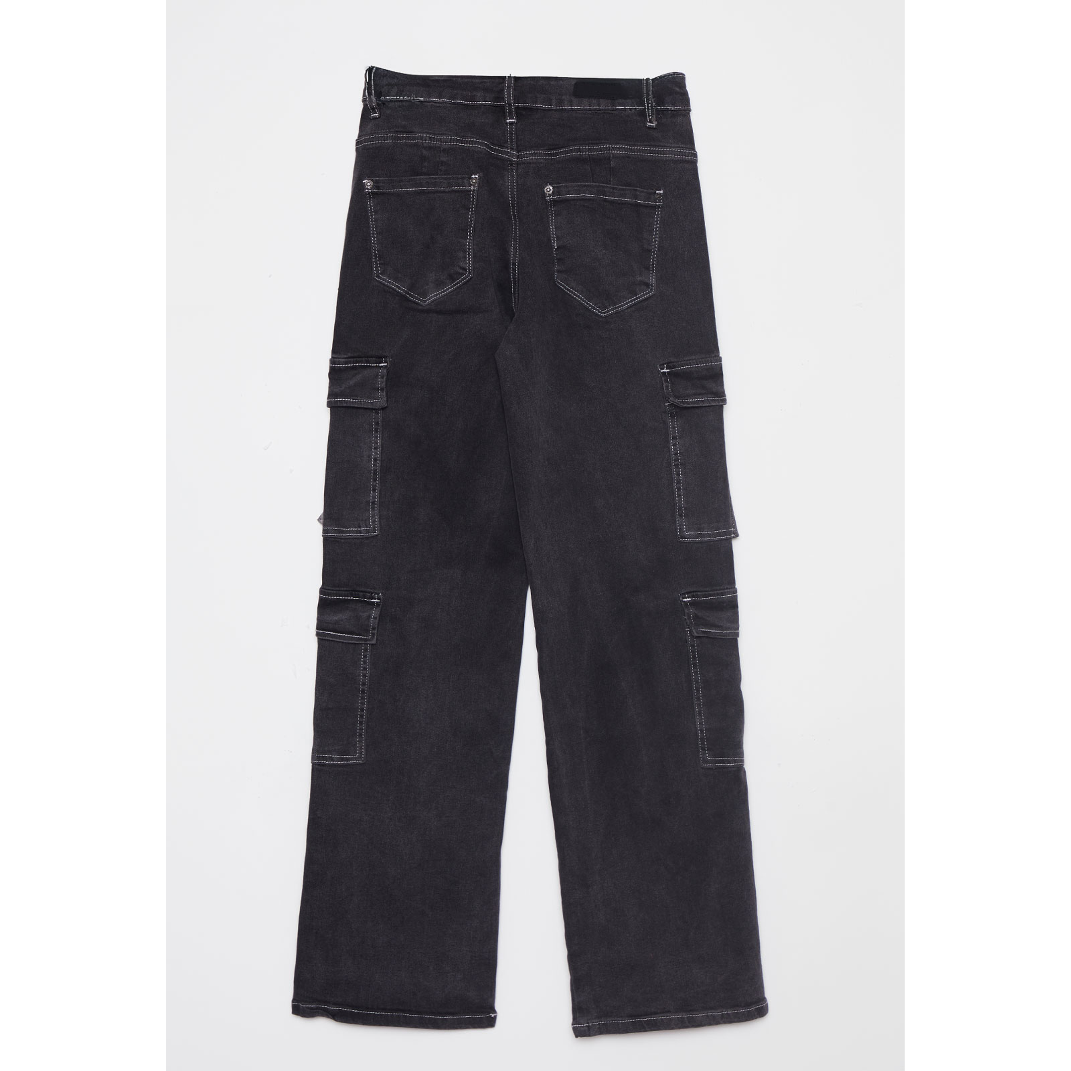 Jeans Wide Leg Cargo Mujer Negro Familyshop 2