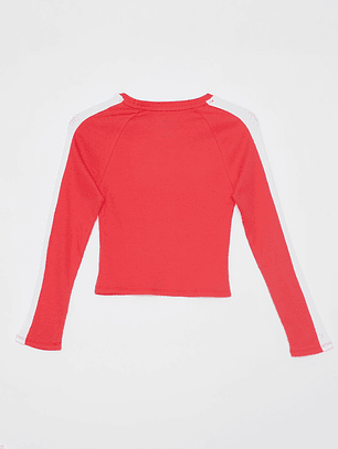 Polera Varsity Bordado Lola Rojo Familyshop