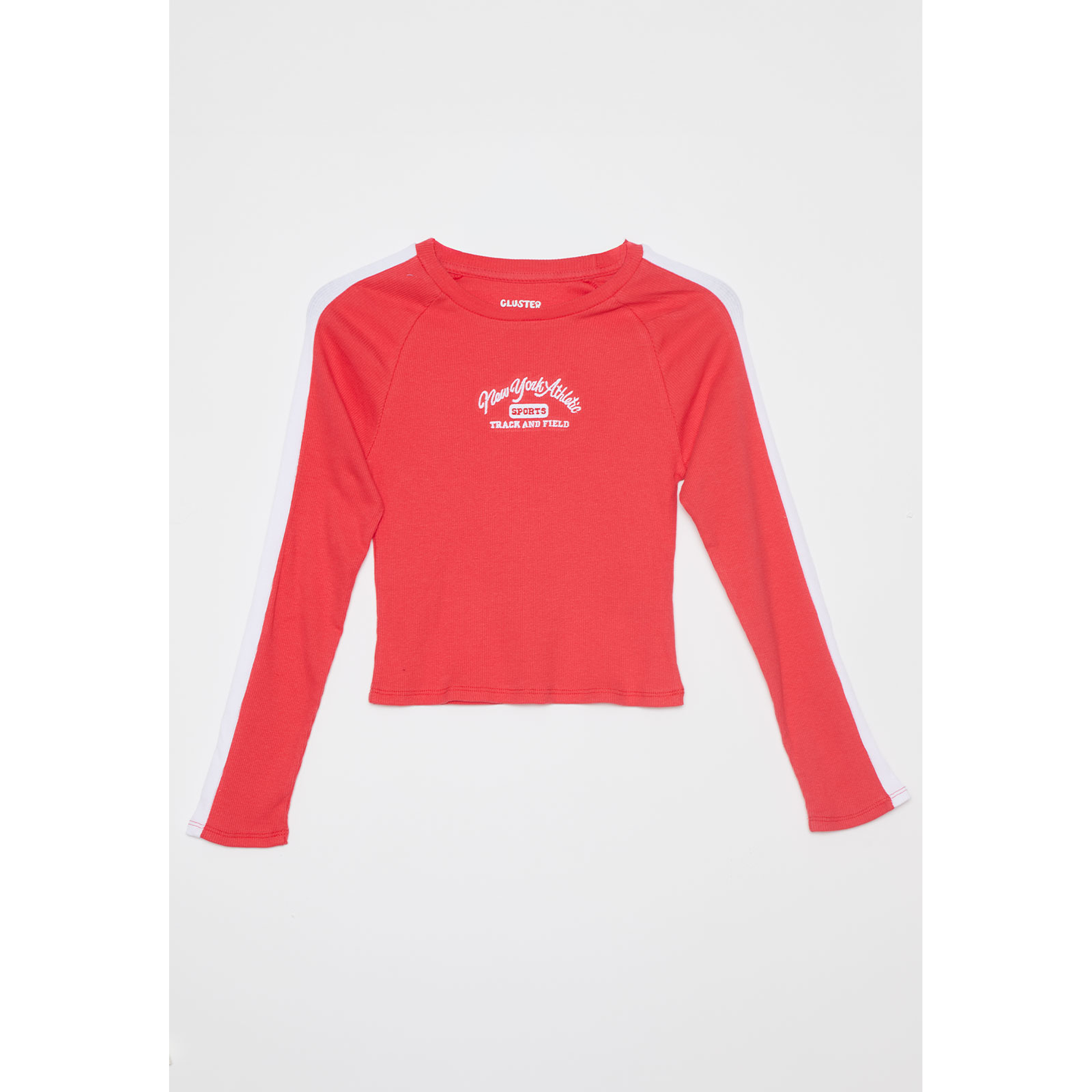 Polera Varsity Bordado Lola Rojo Familyshop 1